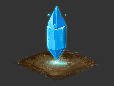 Terrain item for secret project. blue game gem icon illustration item terrain