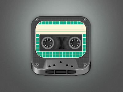 Retro Tape icon gray green icon ios retro tape