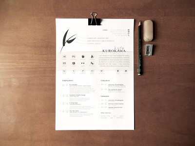 Personal Resume v1 balance branding design icon illustrator indesign resume