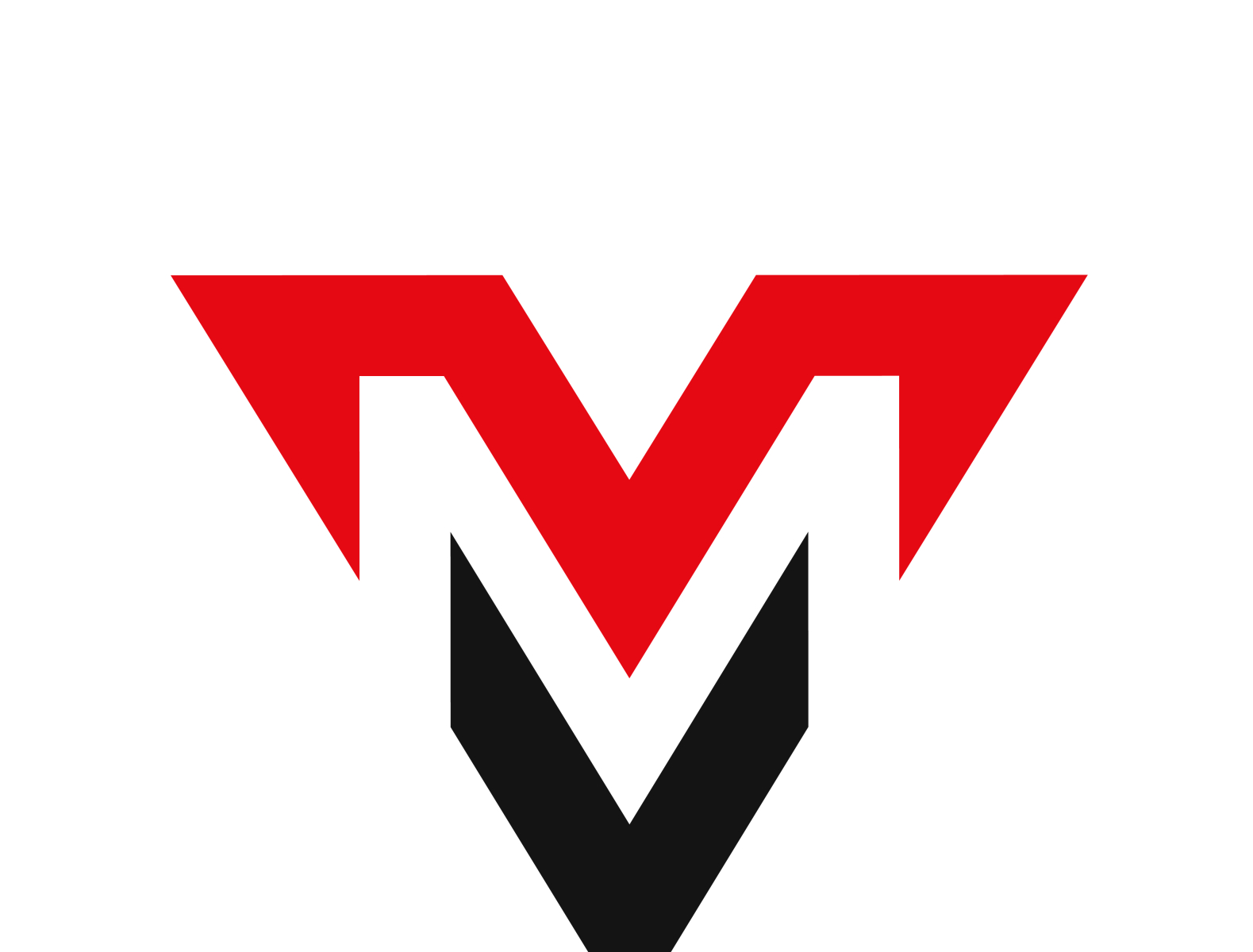 Vm logo monogram emblem style with crown shape Vector Image
