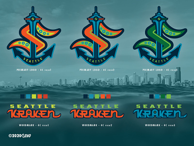 SEA Kraken - NHL 32 - logo(s) Concepts Comparisons