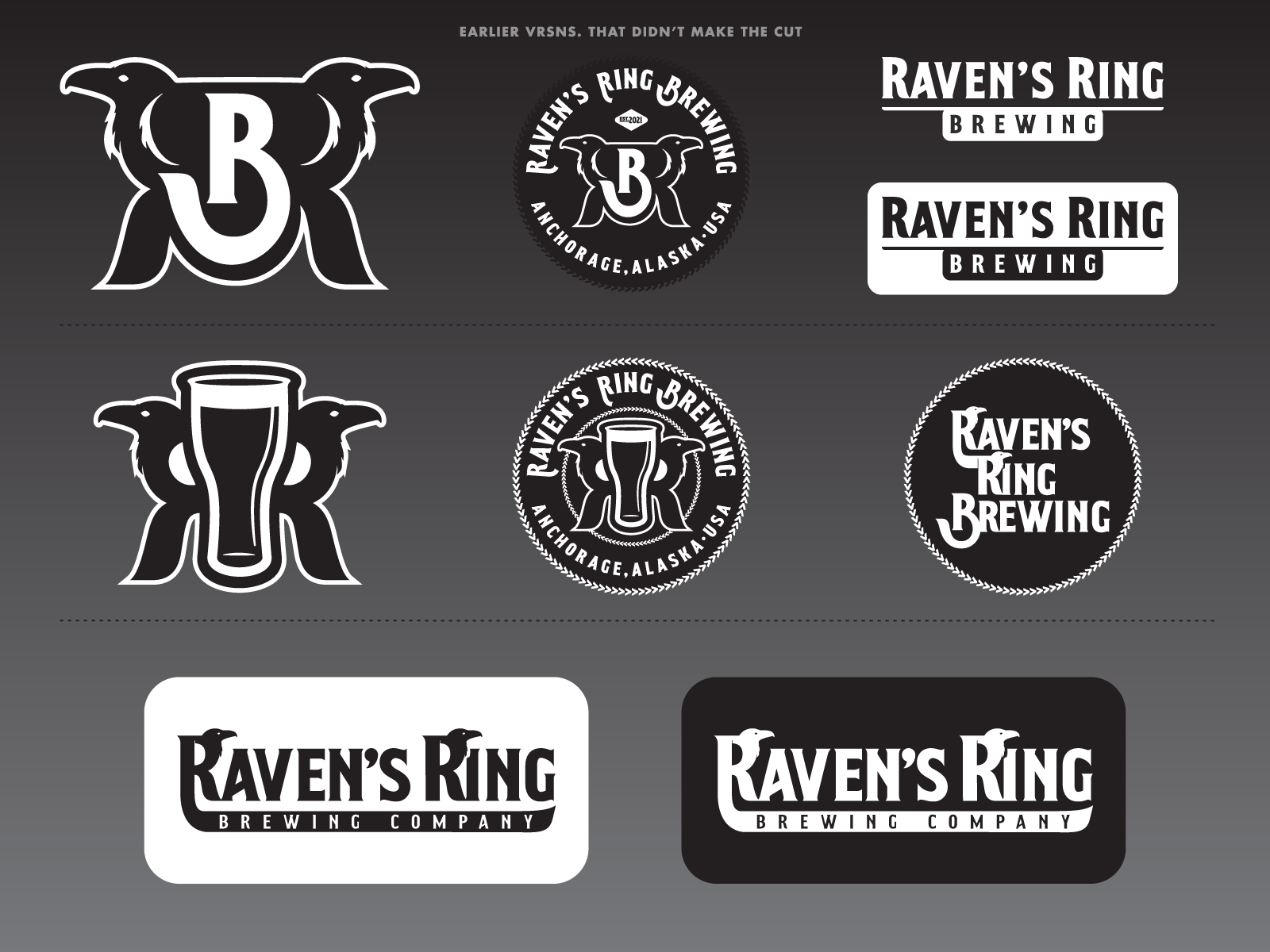 Ravens Ring Brewing - Cut vrsns. by Mike Kirkpatrick on Dribbble