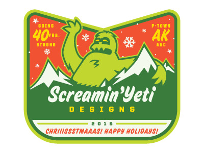 SYD - Chriiissstmaaas! Happy Holidays! sticker christmas grinch happy holidaze screamin yeti tour sticker