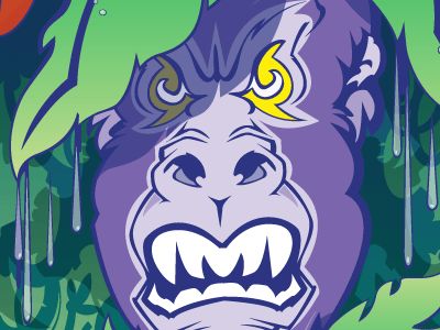 Gorilla Face 06-19-04 poster alaska bitoz gorilla illustration poster punk show screamin yeti tbt