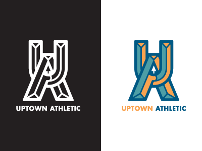 Uptown Athletic - primary logo (1C & 3C) alaska anchorage athletic fairview gym labodega logo screamin yeti uptown