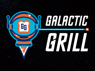 Galactic Grill - logo 2013 alaska anchorage comet food truck galactic grill grilled cheese logo planet screamin yeti space