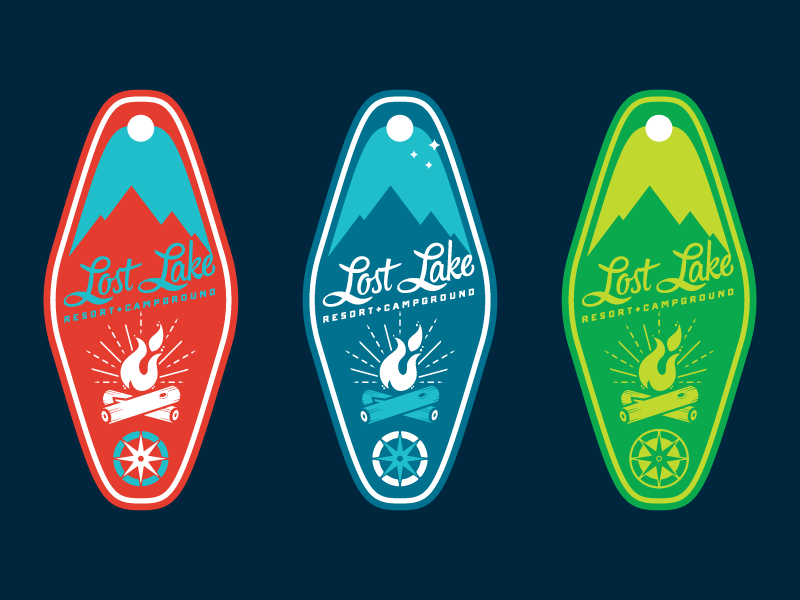 Lost Lake Resort & Campground - '18 merch in progress 3B resort camping mt. hood oregon merch keychain mountain compass campfire work-in-progress screamin yeti alaska