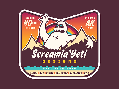 SYD - SoCal / CalJam / Fall Tour '18 sticker alaska california caljam fall tour screamin yeti so cal tour sticker