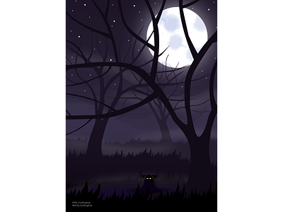 The Mist book illustration forest illustration monster night swamp typography vector