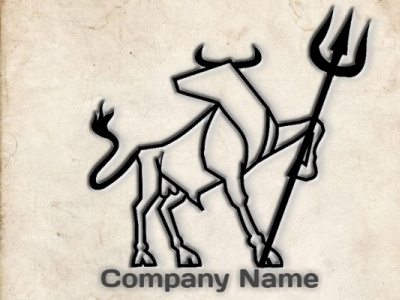 Bull and the trident branding graphic design logo