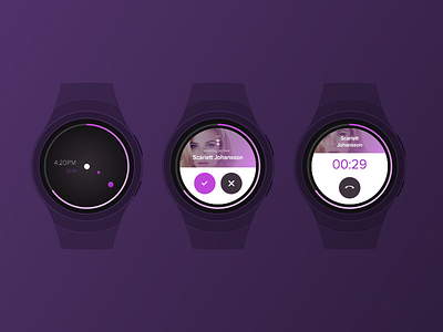 Android Wear android animation design interaction interface ios material minimal ui ux watch wear