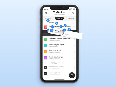 To-Do Visual Experiment animation apple gesture interaction iphone iphonex to do ui ux