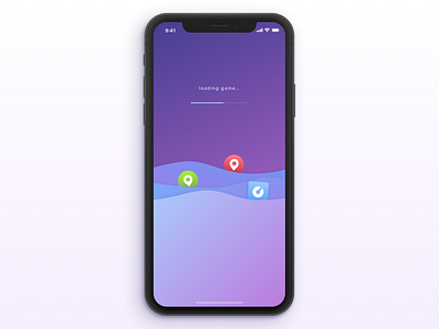 Wave loading animation concept animation gradients interaction ios iphonex loading markers ui waves