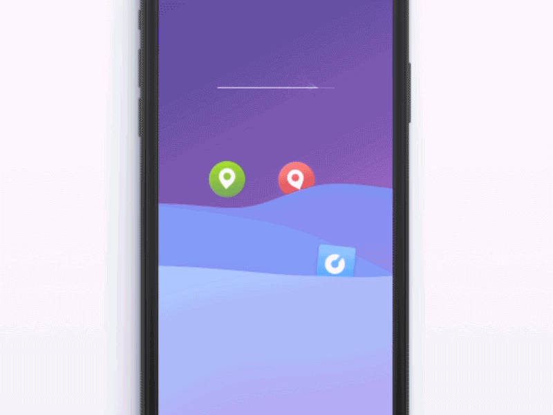 Wave loading animation animation gradients interaction ios iphonex loading markers ui waves