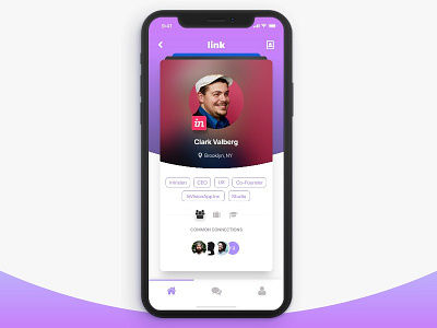 Simple Swipe Card UI cards gradients invision linkedin profile studio swipe tags tinder ui