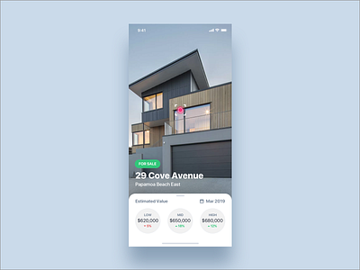 Augmented Reality Real Estate Concept animation app art augmented reality camera camera app card cards design interaction ios iphonex real estate real estate app swipe type ui user inteface ux ui vr