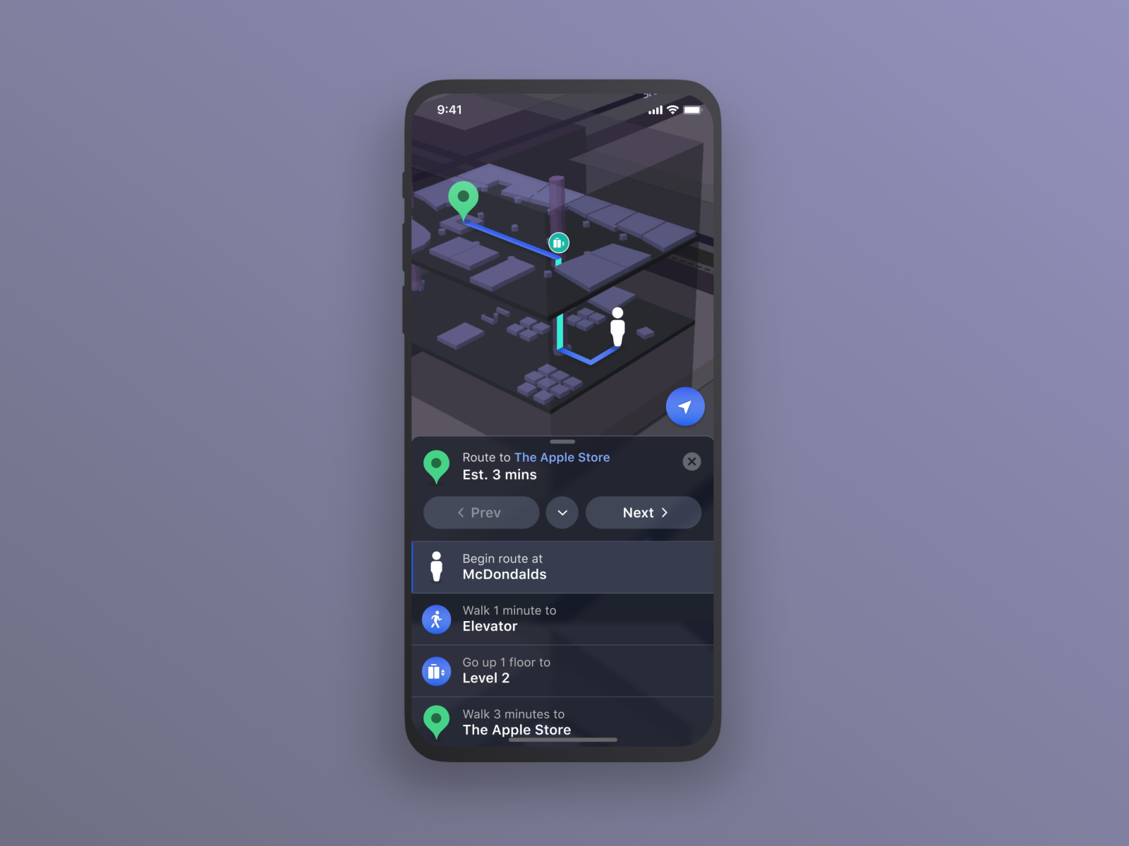 2.5D Navigation Dark Mode by Sam Atmore (Kiwi Sam) on Dribbble
