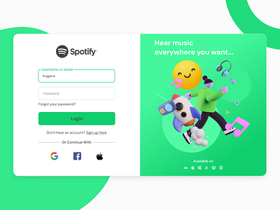 Spotify Login Page