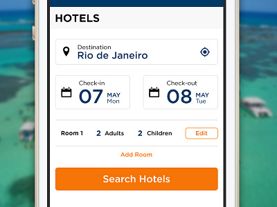 Mobile Site (Hotel Search) e commerce flat hotel mobile mobile site search site travel ui