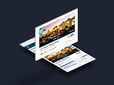 Search Result's Card e commerce flat hotel list mobile mobile site search site travel ui