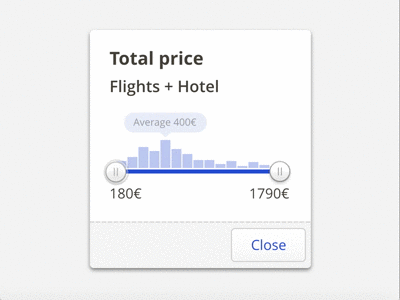 Price filter animation filter interaction ui