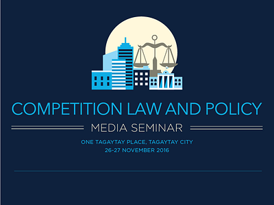 Competition Law and Policy branding corporate event illustration tarpaulin