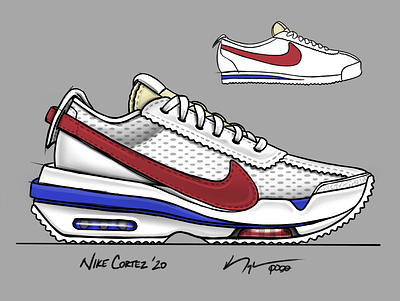 Nike Cortez '20 air max cortez footwear footwear design nike render sketch sneakerhead