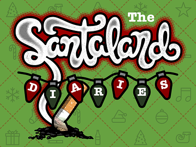The Santaland Diaries christmas cigarette custom type icons lettering lights merry crhistmas santaland smoke typography