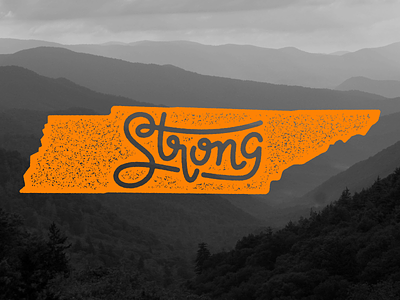 TennesseeStrong charity hand lettering script smokey mountains strong tennessee type typography