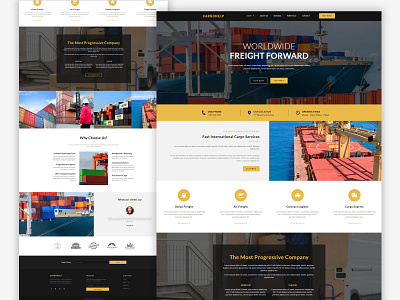 Cargo Services Website 3d animation app art branding design flat graphic design icon illustration illustrator logo minimal motion graphics typography ui ux vector web website