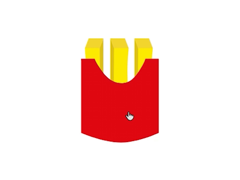 French fries micro interaction animation branding design graphic design illustration logo motion graphics ui ux