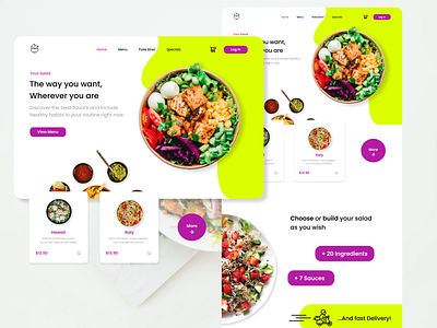 YourSalad Restaurant Web Design design landing page ui ui design ux web design