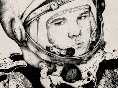 From Gagarin's Point Of View gagarin illustration riversaredeep space