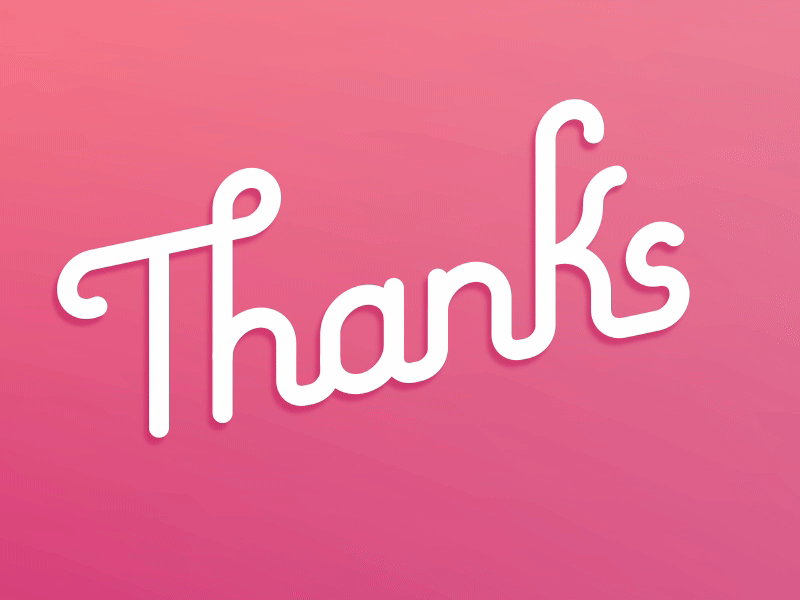 Thanks! after effects animation debut dribbble illustrator invite thanks trim paths typography