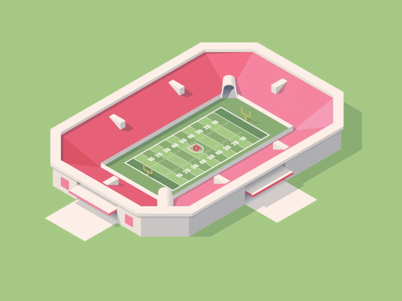 Isometric Football Stadiums 2.5d arena customizable field football ios isometric sports stadium stadiums teams