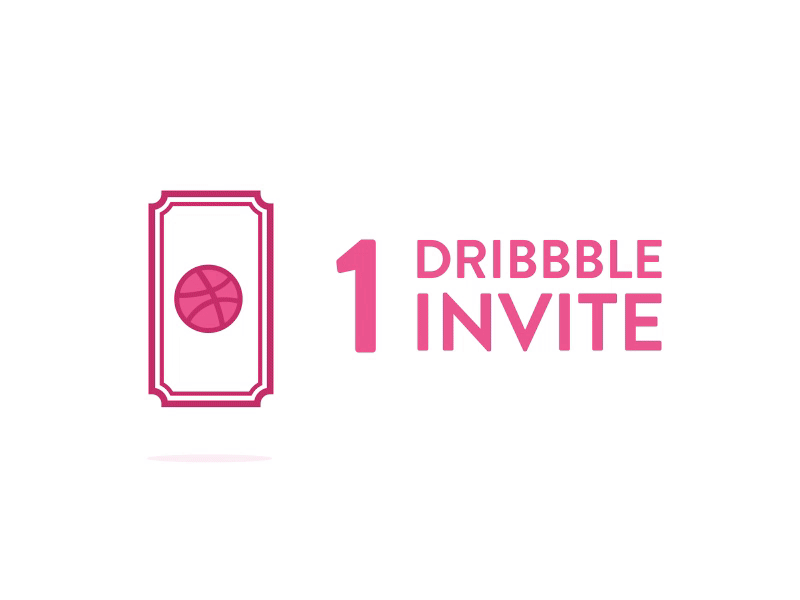 One Dribbble Invite Available! admit one animation available contest dribbble flashing invite invites jrlars ticket tickets welcome