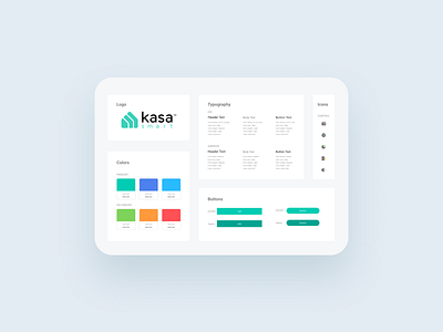 Design System for Smart Home App app color design design system flat mobile smart home teal ui visual