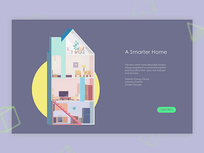 A Smarter Home 2.5d 3d doll house home iot smart home ui visual web