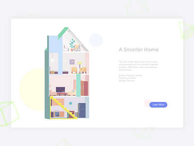 A Smarter Home - light version branding design flat illustration ui vector web