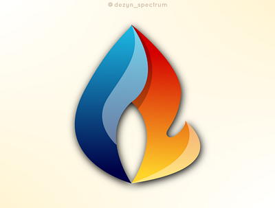 Fire and Water branding business logo design graphic design illustration logo logo branding ui ux vector