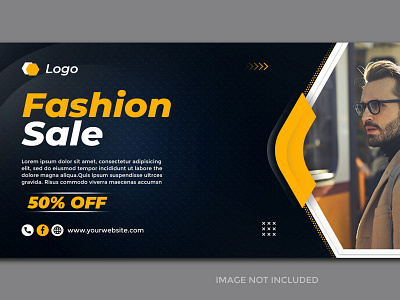 Fashion Sale Facebook Cover Template Design. branding facebook cover template fashion graphic design