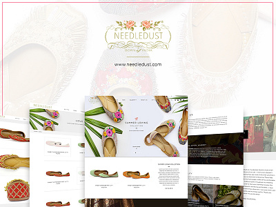 Needledust design fashion interface prototype ui ux website