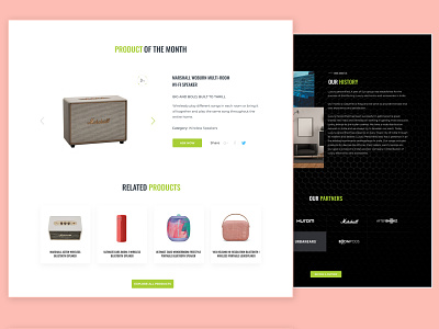 Webpage Section design dribbble ecommerce electronic gadgets interaction interface product prototype ui uiux ux website