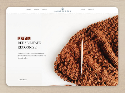 Handicraft landing page design brand design branding clean ui color design handicraft homepage interaction interface landing page minimalist product design typogaphy uiux work work in progress