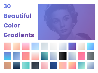30 Beautiful Color Gradients