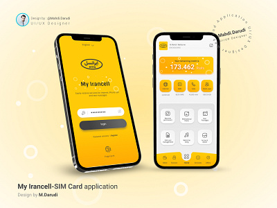 My Irancell-SIM Card application app app design graphic design irancell ui ui design uiux website design