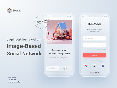 application design Image-Based Social Network app branding design dribbble graphic design logo pinterest ui ui design uiux website design