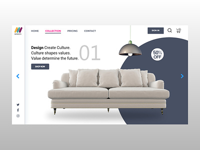 Furniture Web Design Page design furniture ui ux design furniture web design page graphic design motion graphics ui ui ux design web design landing web design page