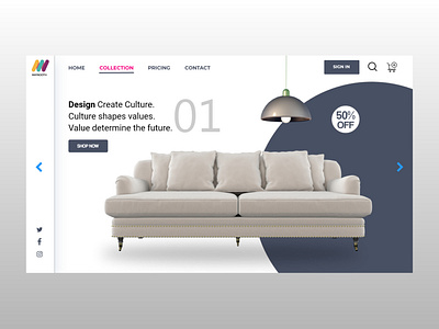 Furniture Web Design Page