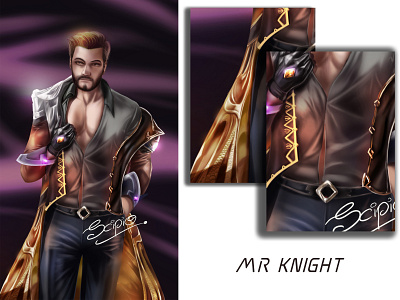 Mr Knight, Character design branding character design digitalart fantsay graphic design illustration photoshop